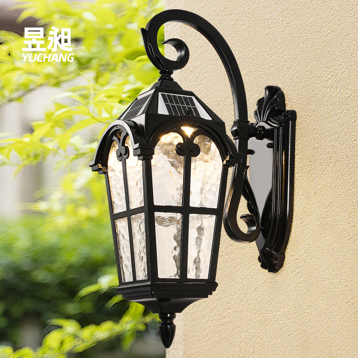 Outdoor Wall Lamp Solar Wall Lamp Waterproof Balcony Villa Outdoor European Antique Terrace Gate Courtyard Lamp Wholesale