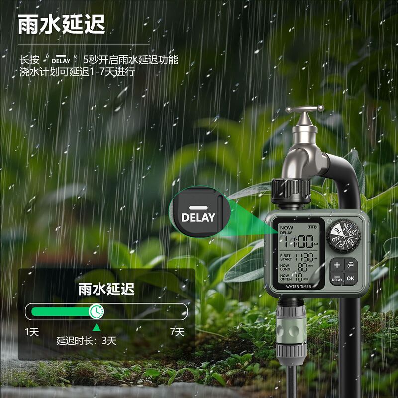 ガーデンバルコニー散水装置ミニスマート大画面自動花散水装置屋外芝生タイミング灌漑コントローラ|undefined