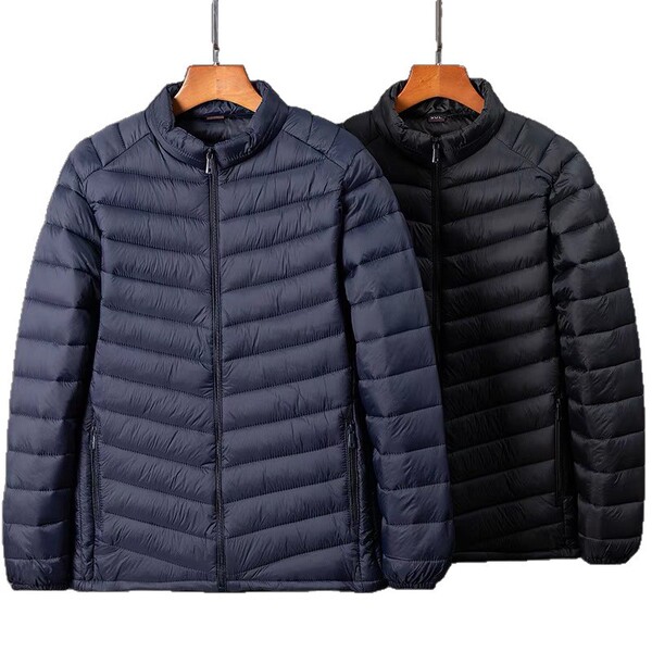 Men's short winter casual windproof down jacket with down