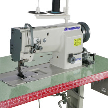 腳墊拼接工業縫紉機 DU雙針三同步皮革厚料縫紉汽車用品針車廠家