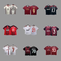 ACレトロユニフォームサッカー服マルティーニパトインザジシェフチェンコガトゥソネスタユニフォーム