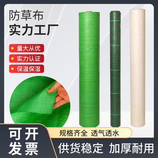 Factory Direct Sales Customized Green and White Grass-Proof Cloth Breathable Mulch Film Cross-Border Laminated Weeding Cover Grass Gardening Moisturizing and Fertilizer Preservation