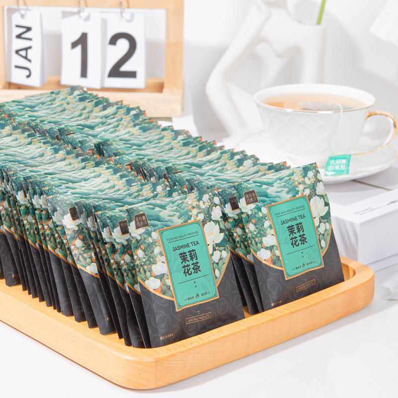 ジャスミン茶 100袋 独立小包装 ジャスミン緑茶 ティーバッグ ルーム レストラン ホテル ティーバッグ 業務用|undefined