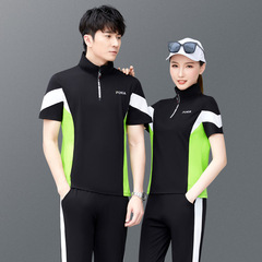 Couple's Summer Half-Sleeve T-Shirt Sports Set Men's 2023 New Trend Brand Clothes Different Short Sleeve High-End Style