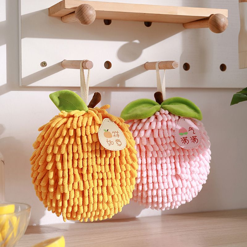 Festive creative fruit meaning chenille hand towel hanging absorbent quick-drying thickened hand towel handkerchief