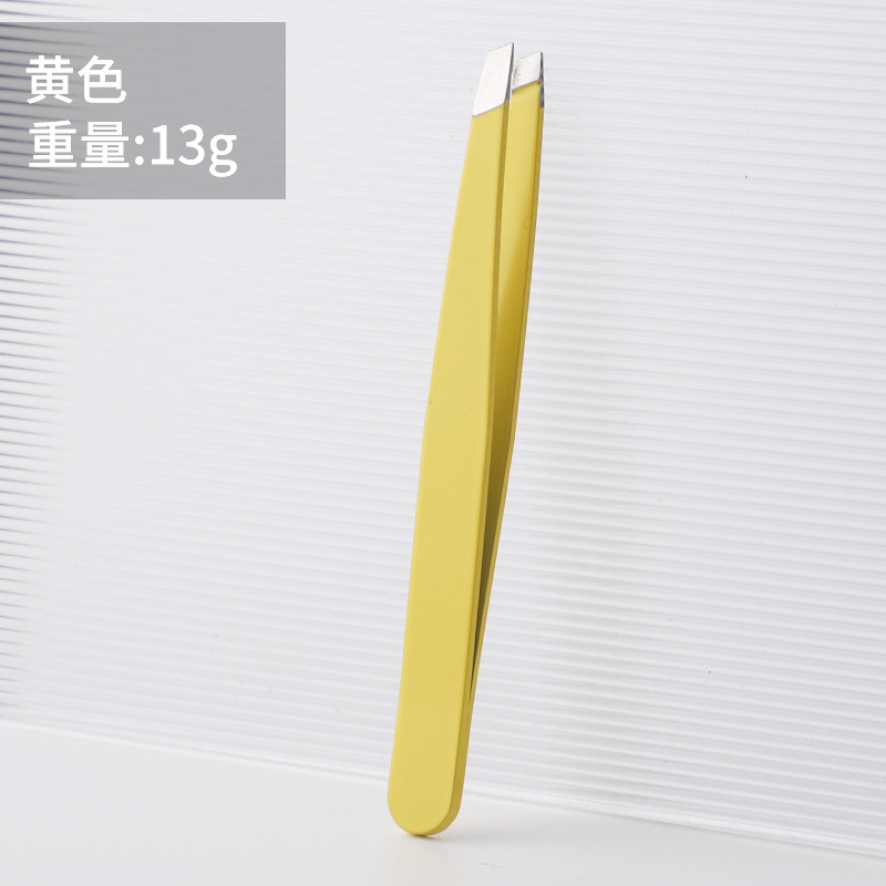 スポット1.2厚ステンレス斜口ピンセット眉毛クリップ密着カラー抜毛ひげつけまつげツール|undefined