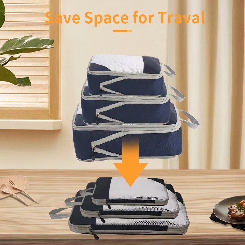 Amazonの人気の旅行圧縮収納袋 3 点セット防水スーツケース衣類収納袋メーカー卸売|undefined