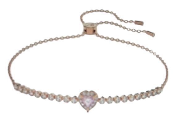 로즈 골드 러브 하프 다이아몬드 푸시풀 팔찌