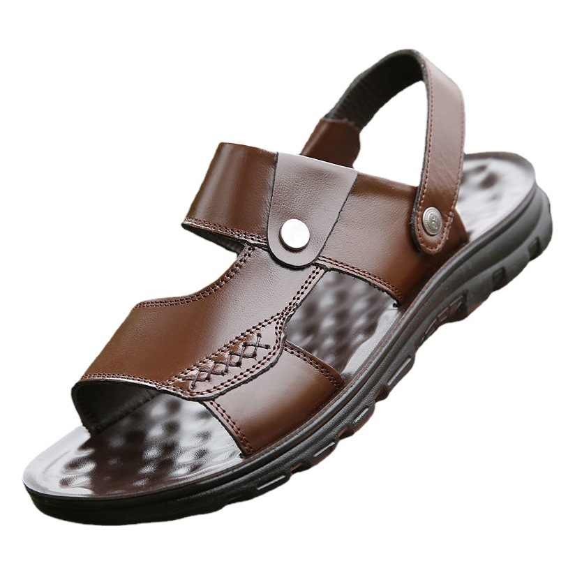 Summer New Men's Sandals Outdoor Casual Dual-purpose Non-slip Breathable Beach Shoes Soft Sole Wear-resistant Vietnam Sandals