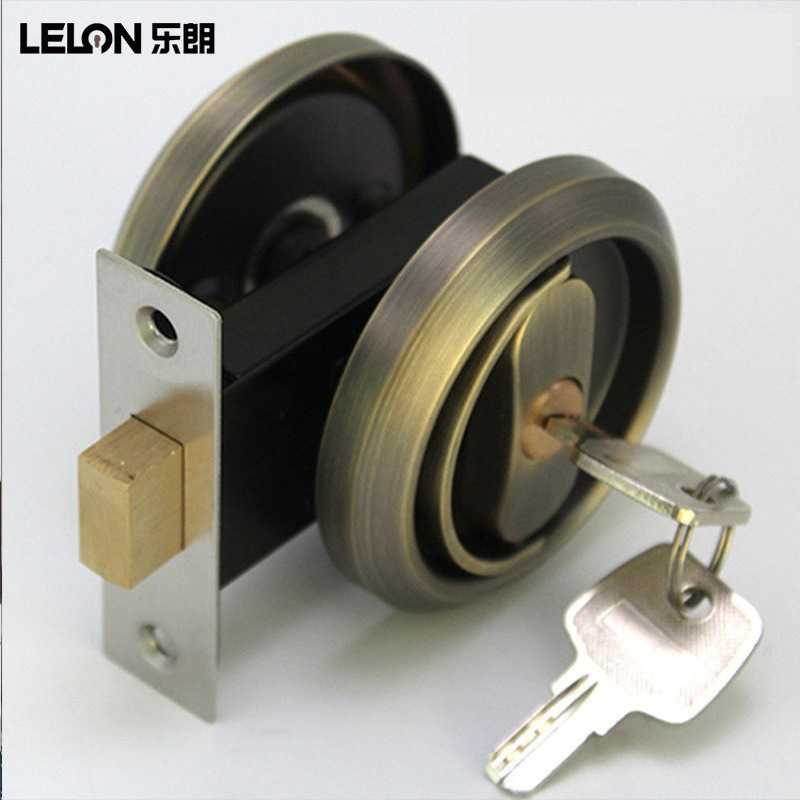 Cerradura de puerta invisible de acero inoxidable 304, cerradura de doble cara, puerta de dormitorio, puerta corredera corrediza, cerradura oculta, cerradura de anillo de tracción universal con llave
