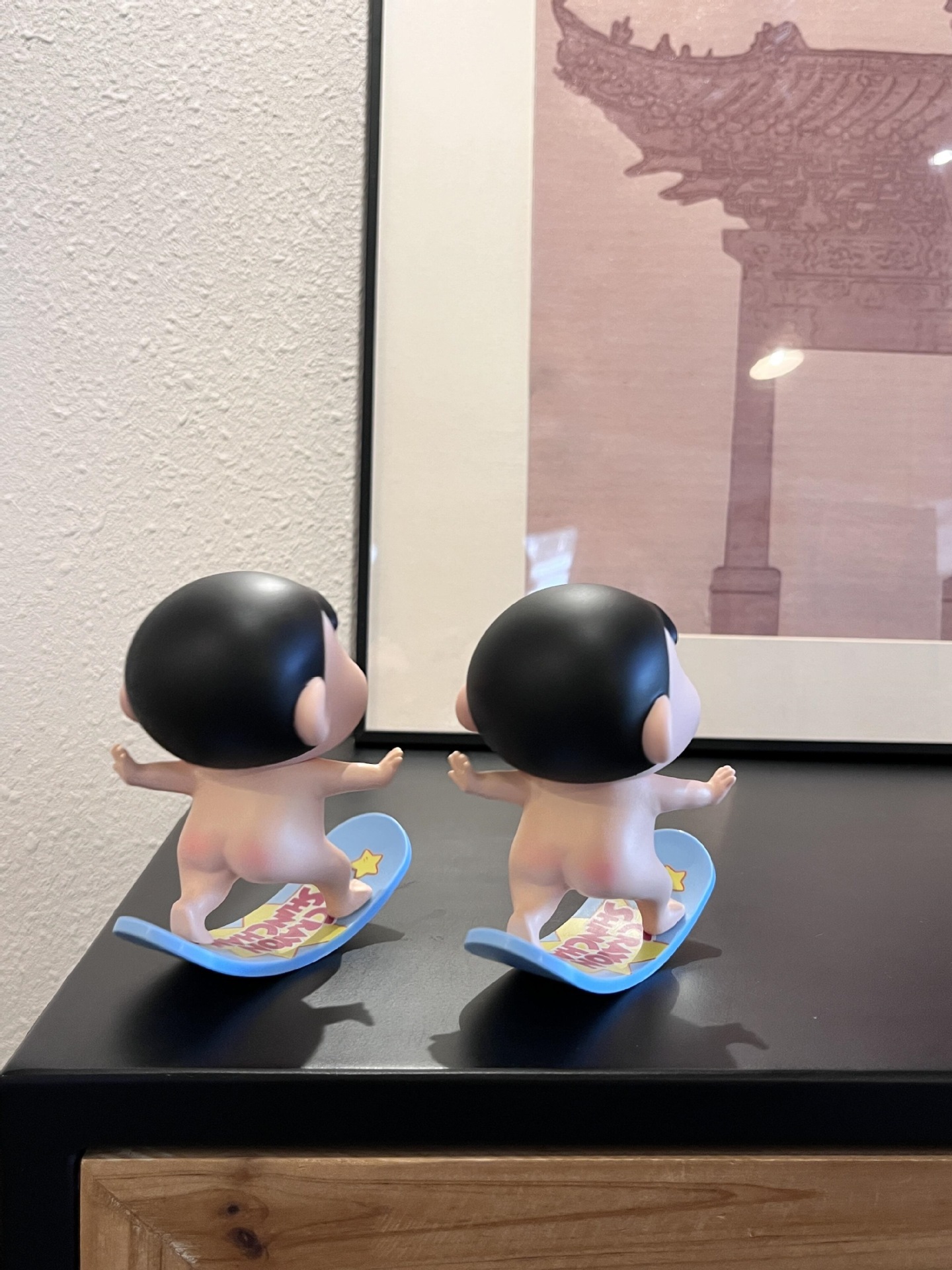 Cute Naked Surfing Crayon Shin-Chan Doll Desktop Ornament Car Decoration Trendy Toy Gift