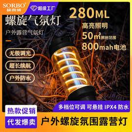 定制跨境热卖露营灯可悬挂防水多档位照明便携式支架帐篷氛围灯