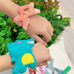 卡通動物公仔毛絨啪啪圈腕帶裝飾可愛拍拍圈手環女孩玩具節日禮物