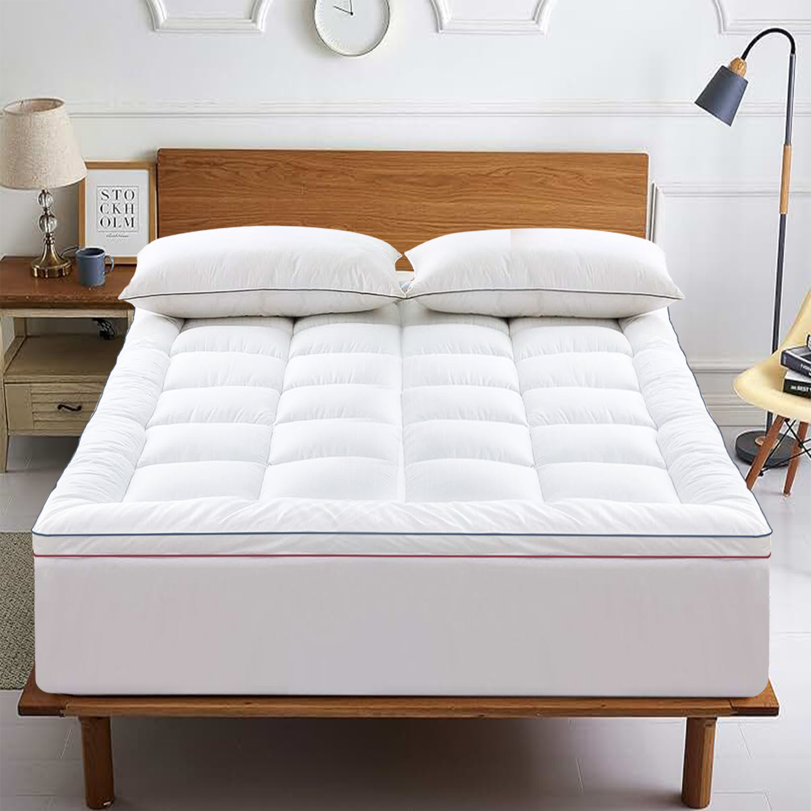 Colchón de colchón de engrosamiento elevado transfronterizo, cojín para dormir doméstico de terciopelo de plumón, cojín protector, colchón de cama, colchón al por mayor