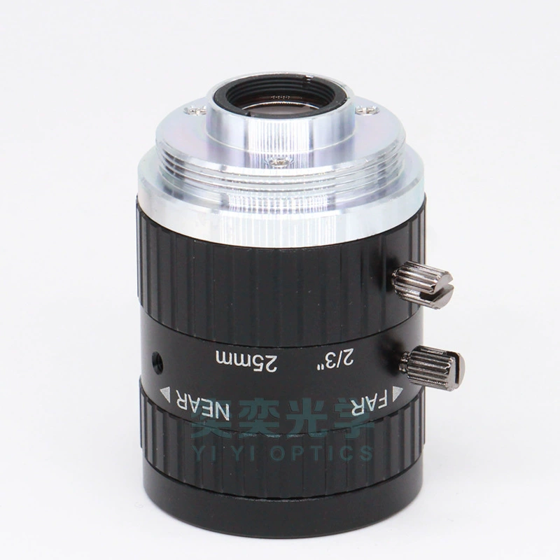 25mmfa industrial lens C interface 10 million pixels 2/3 inch F2.8 distort visual camera lens