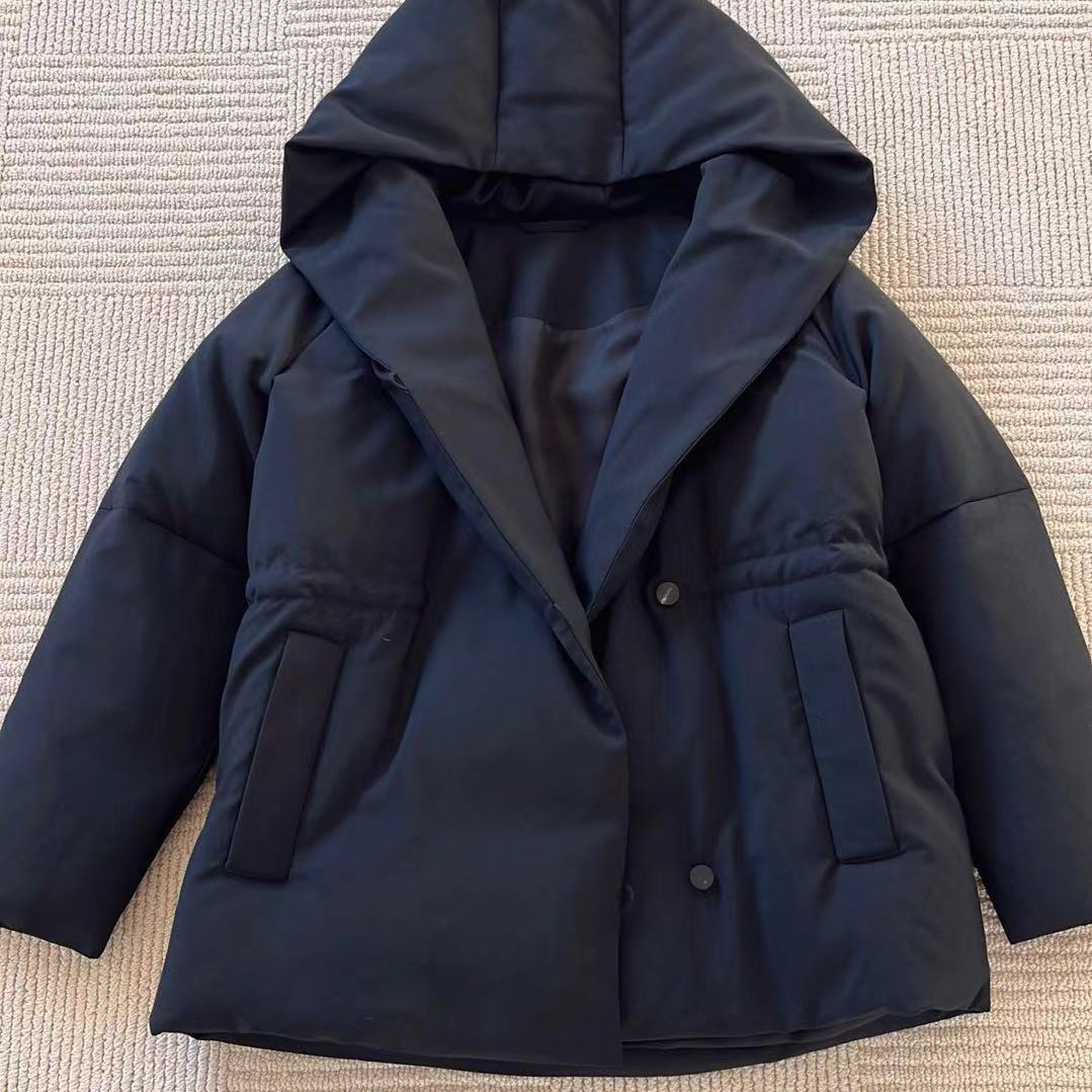 新中式连帽羊毛鹅绒服