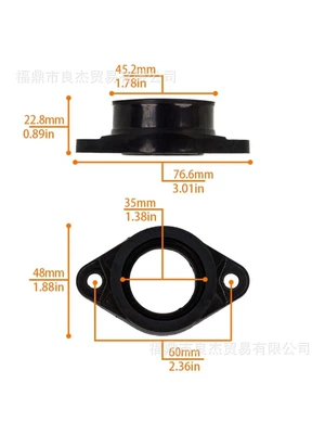 PWK21-30 32 34 PE28 carburetor intake pipe interface UTV adapter ATV intake manifold KEIH (Hava qəbuledici borular) - 35mm