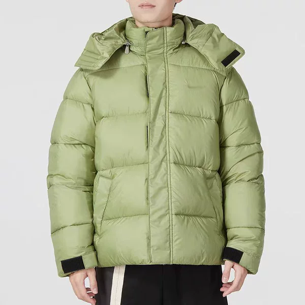 Hook's new winter men's hooded thickened warm cotton jacket, casual loose-fitting puffer coat, sports cotton coat, trendy
