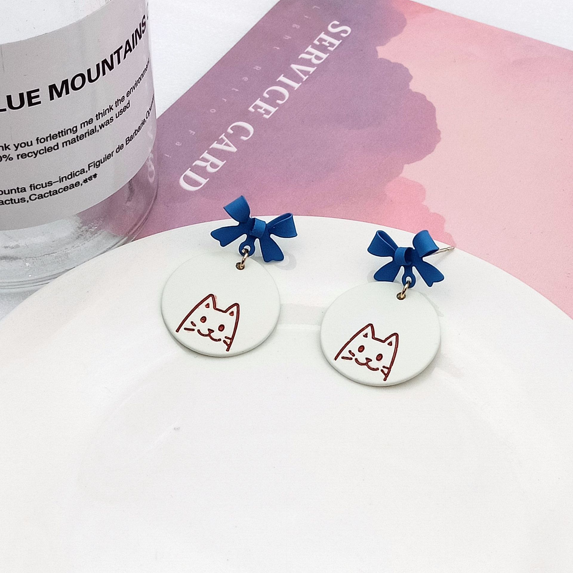 Cute Cat Alloy Stoving Varnish Ear Studs display picture 4