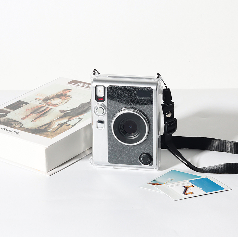 Factory New Polaroid Instax Mini Evo Transparent Crystal Shell Anti-Fall Pc Crystal Shell Protective Cover with Rope