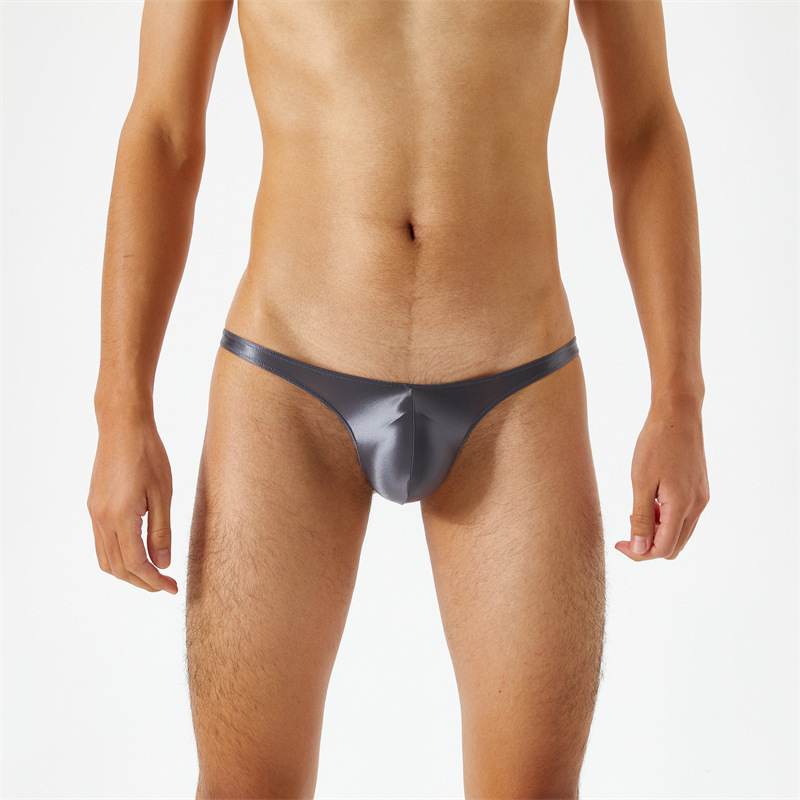Silky Smooth, Thin, Oily and Shiny, Silky Smooth, Ultra-Low Waist Men's Thong T-Pants, Sexy and Interesting Export 7071
