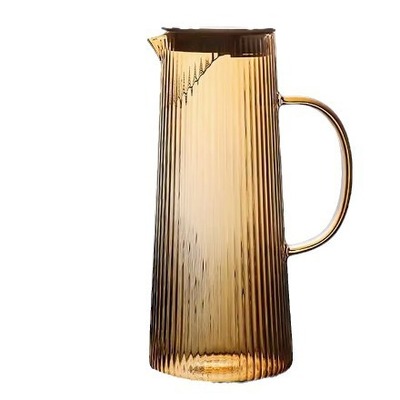 高硼硅玻璃凉水壶办公室大容量透明玻璃柠檬果汁家用耐高温冷水壶