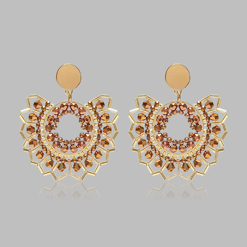 Drop Earrings Classification 1 Pair Quantity Holiday Occasion 1 Pair Vacation Simple Style Flower Inlay Artificial Crystal Rhinestones Drop Earrings