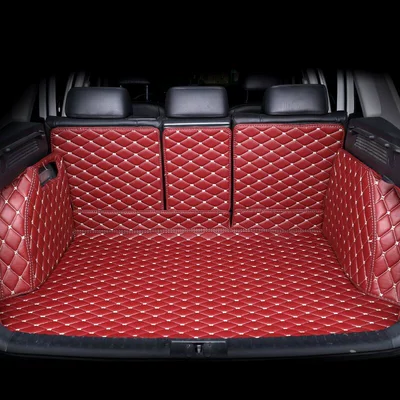Trunk Mat: trunk mat - trunk-fully-enclosed-modelwine-red-no-installation-required