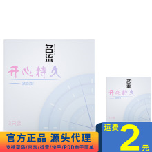 名流开心持久避孕套3只装超薄玻尿酸男女套套成人情趣性用品批发