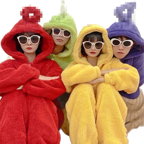 Coral velvet children's cartoon bathrobe