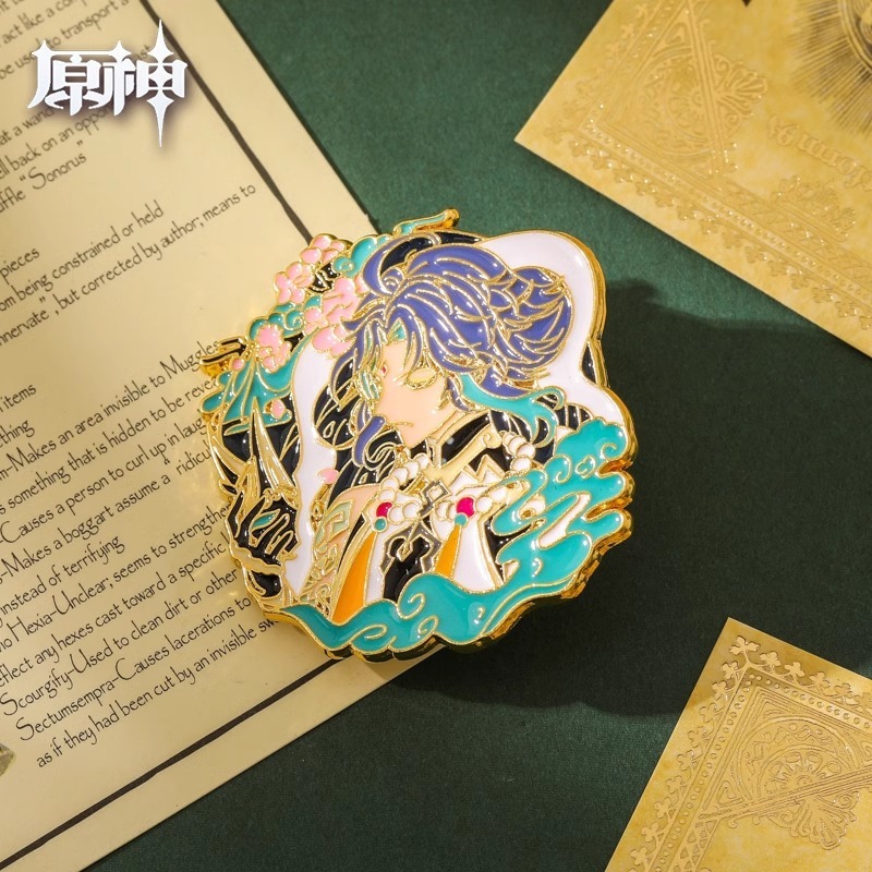 特別クリアランスクロスボーダーメタル原神ブローチアニメーション周辺二次元漫画かわいいバッジアクセサリーピン|undefined
