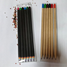 彩虹種子鉛筆萌芽種子筆發芽鉛筆創意小植栽盆栽種植鉛筆木質筆