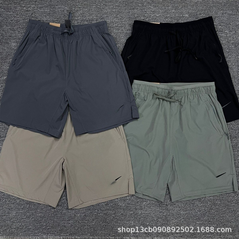 Sports Training Quick-Drying Shorts for Men in Summer Outdoor Hiking Running Fitness Breathable Elastic Loose Straight Casual Pants