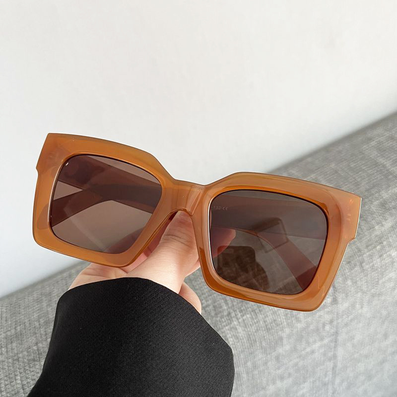 Full Frame Glasses Structure Sunglasses Classification PC, UV400 Protection Lens Material Casual Fashion Sports Solid Color PC UV400 Protection Square Full Frame Women's Sunglasses