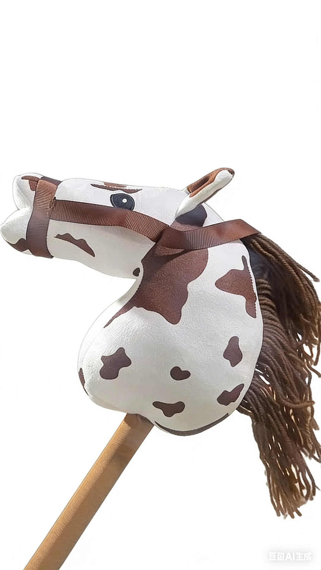 Pelo largo con estampado de vaca.