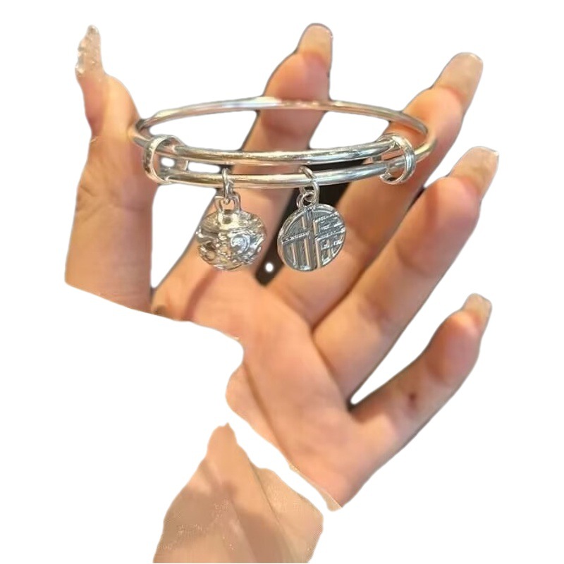 Mobius anillo de escape princesa arco campana pulsera femenina abierta ajustable novias pulsera temperamento joyería