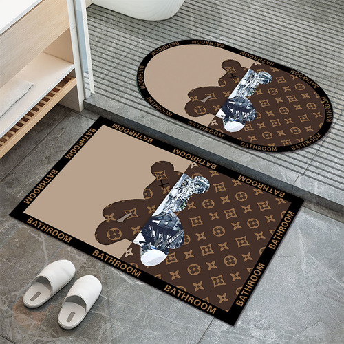 Modern minimalist bathroom mat water-absorbent bathroom toilet bedroom door mat door mat entryway anti-slip foot mat