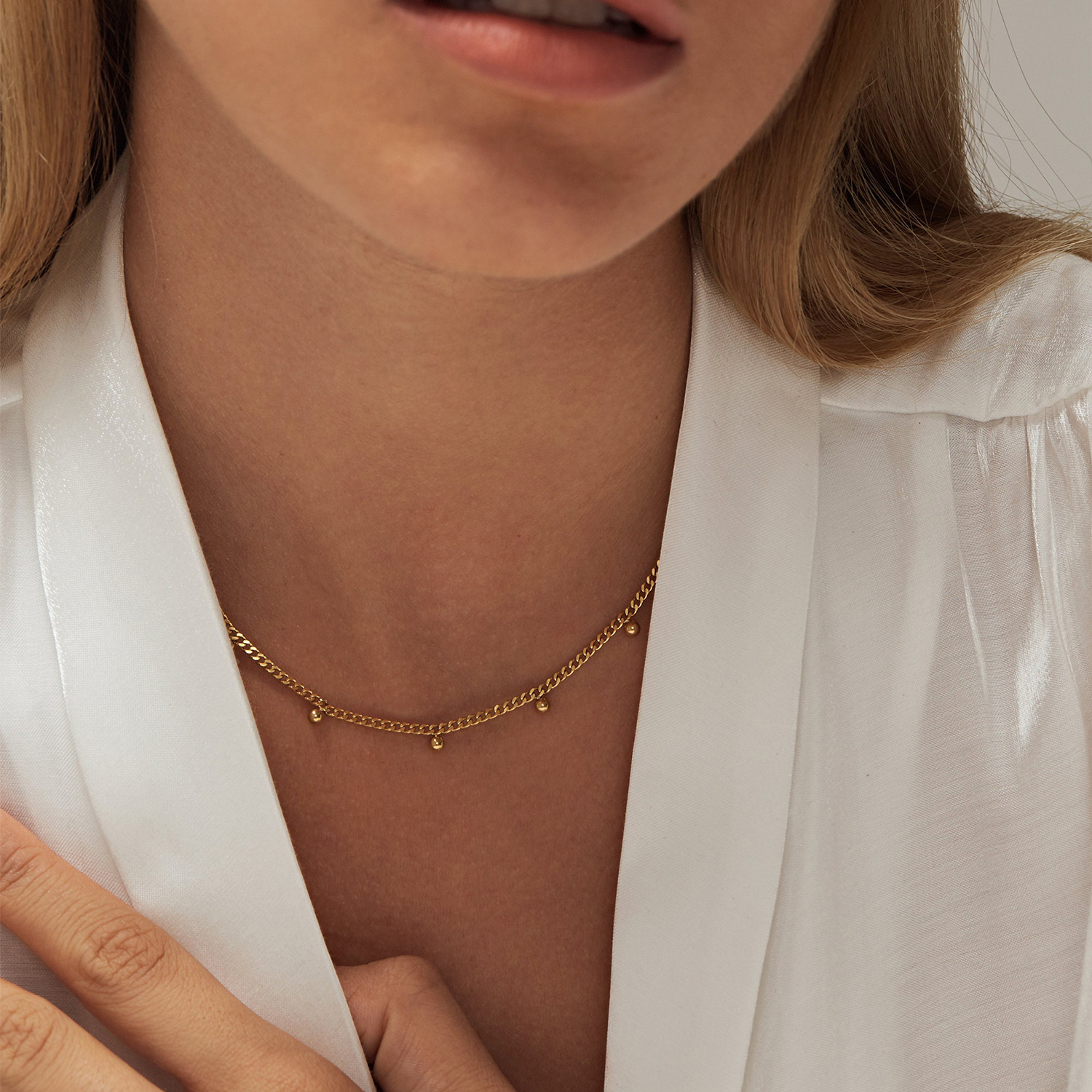 316 Stainless Steel Pendant Material 18K Gold Plated 316 Stainless Steel Geometric Solid Color Basic Simple Style Necklace For Women's