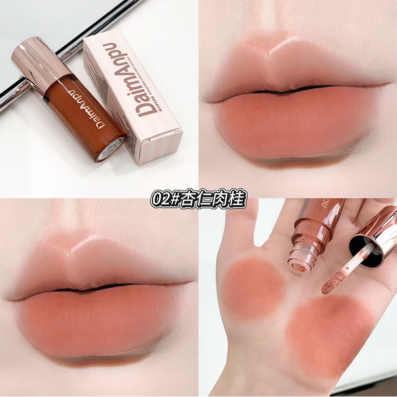 Daimanpu naranja brillante bloqueo crema labial suave niebla mate seda de desarrollo de color leche no seco maquillaje transfronterizo coreano