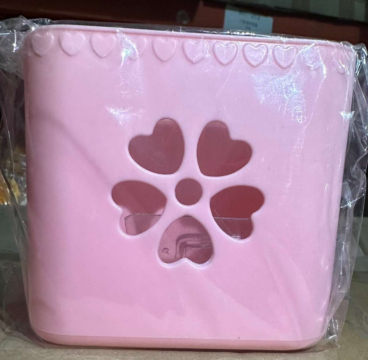 Caja colgante sin perforaciones baño caja de almacenamiento hueca titular de cepillo de dientes estante de almacenamiento montado en la pared amor baño misceláneas rack