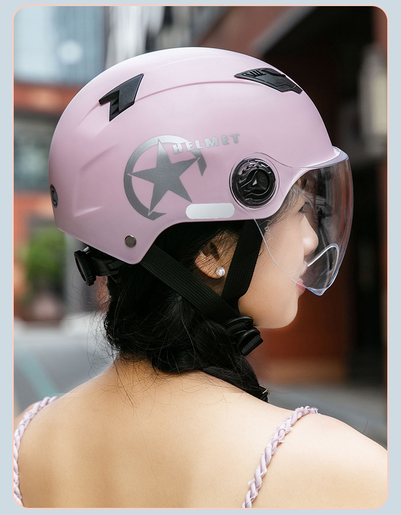 3C Certified Electric Vehicle Helmet, Motorcycle Safety Helmet, Cycling Half Helmet, Protective Commuter Helmet, Anti-Uv