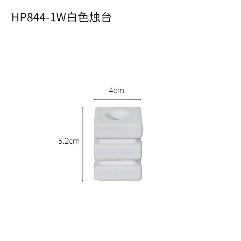 Geométrico blanco y negro candelabro de cerámica decoración estilo simple blanco y negro titular de la vela base del hogar Decoración suave al por mayor