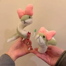 蝴蝶结蛇年创意毛绒玩具ins风可爱玩偶包包挂件公仔吉祥礼物装饰