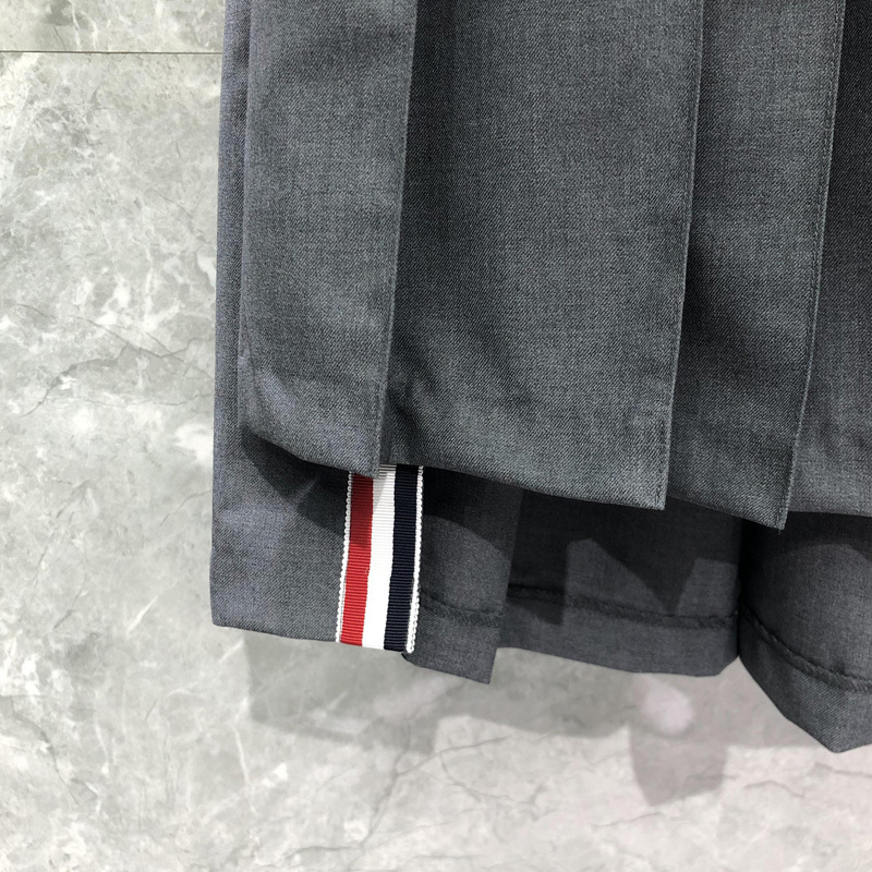 TIME BREATHE pleated skirt tb women's spring and autumn black…