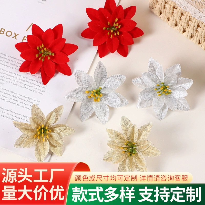 Аксессуары для ювелирных изделий ручной работы Pandy Classic 7-угловые украшения рождественской елки двухслойный симулятор 9cm Рождественские цветы