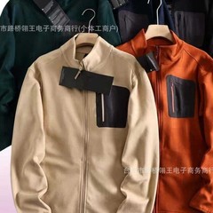 大規模なアウトドアシリーズをスケーリングできます! 保温Pパイル吸湿排汗通気男性秋冬立襟パイルクリップ