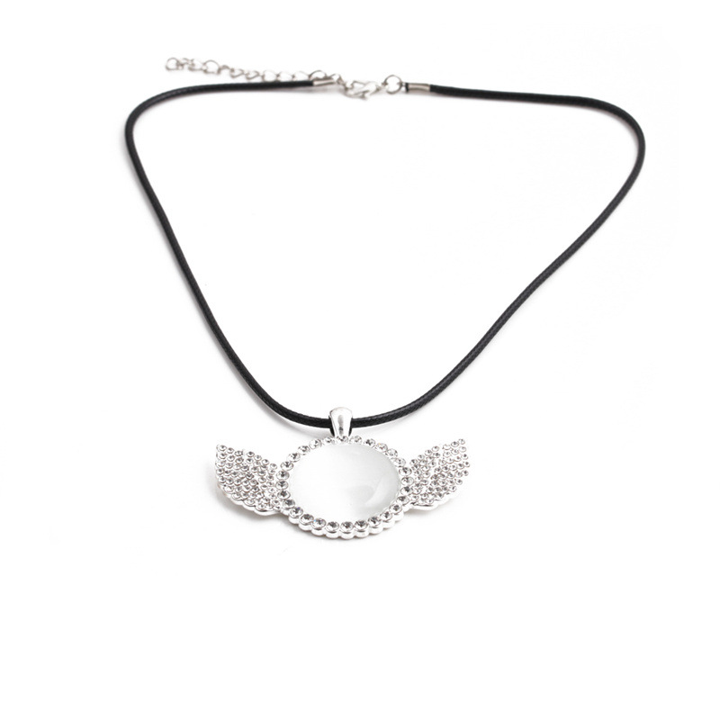 Fashion Diamond Wings Stainless Steel Necklace Wholesale display picture 21
