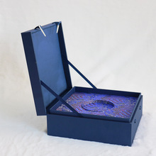 高级感复古刺绣礼盒手链礼品盒茶饼礼物盒高级木质首饰包装盒批发