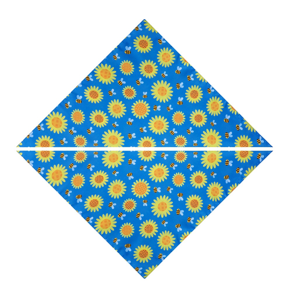 Tanpopo fabricante en stock Primavera/Verano mascota perro saliva toalla perro toalla triángulo accesorios mascota impresa bufanda