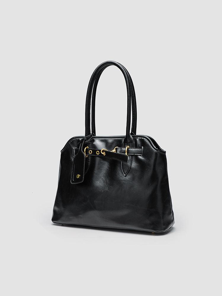 Bolso maletín retro perezoso para mujer, textura de gran capacidad, diseño de nicho simple y versátil, bolso portátil de un solo hombro